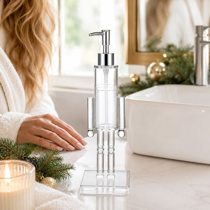 🎄 Nutcracker Soap Dispenser — Festive Holiday Bathroom Decor