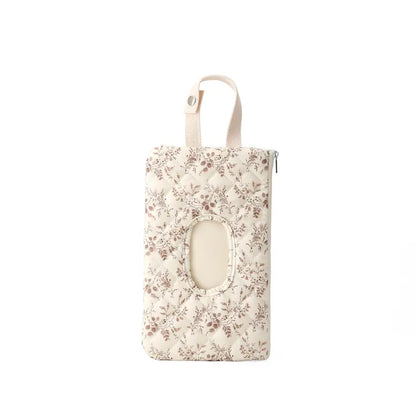 Hangable Floral Wet Wipes Bag with Strap
