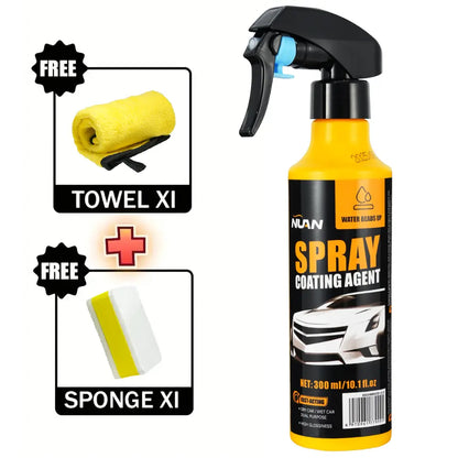 300ml Large Capacity Nano Car Coating Spray, Professional Spray Coating with Superior Water Beading & UV Defense