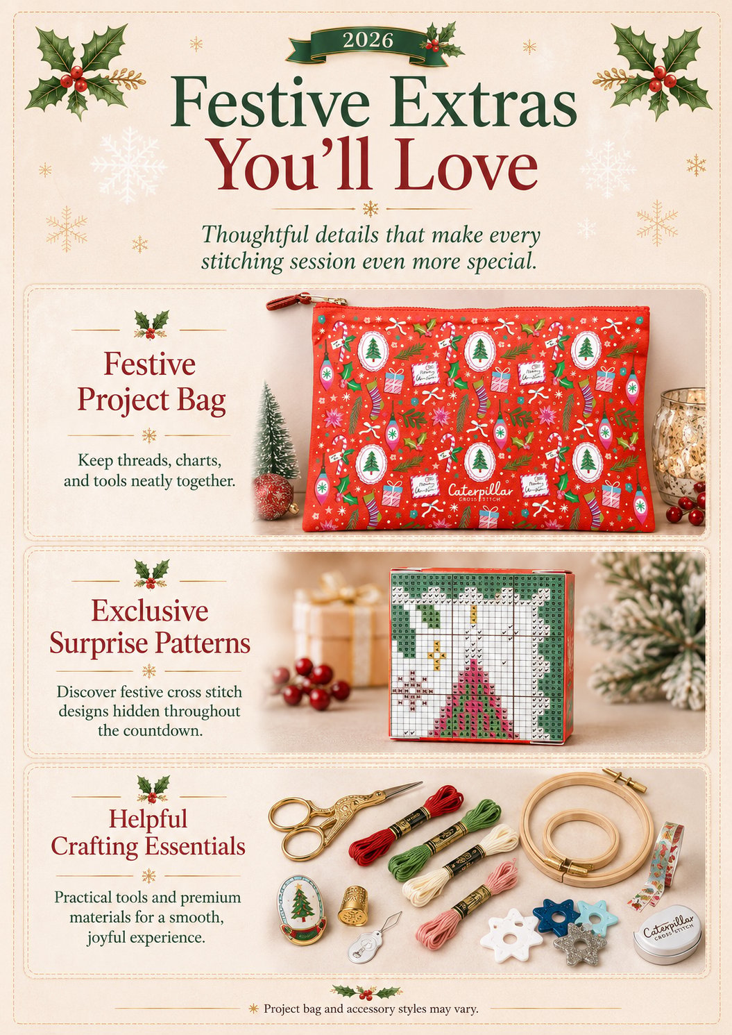 🎁Last Day 49% OFF-🎄🧵 2026 Cross Stitch Advent Calendar Box ✨