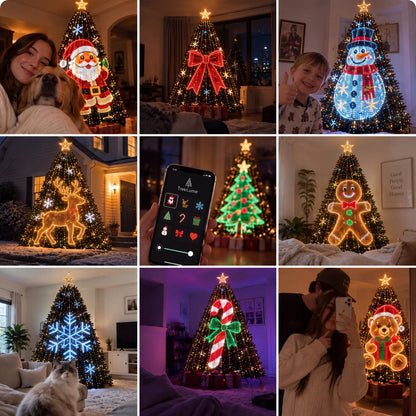 🎄 Smart Animated Christmas Tree Lights | App-Controlled LED Holiday Display ✨