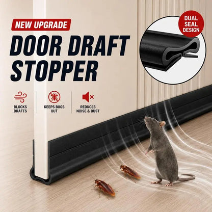 Triple Seal Under-Door Draft Stopper – Self-Adhesive PVC Weather Strip