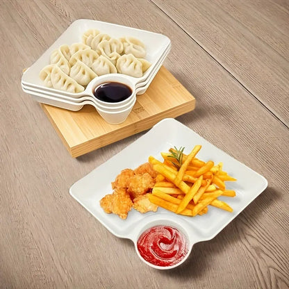 4pcs Divided Snack Plate Set