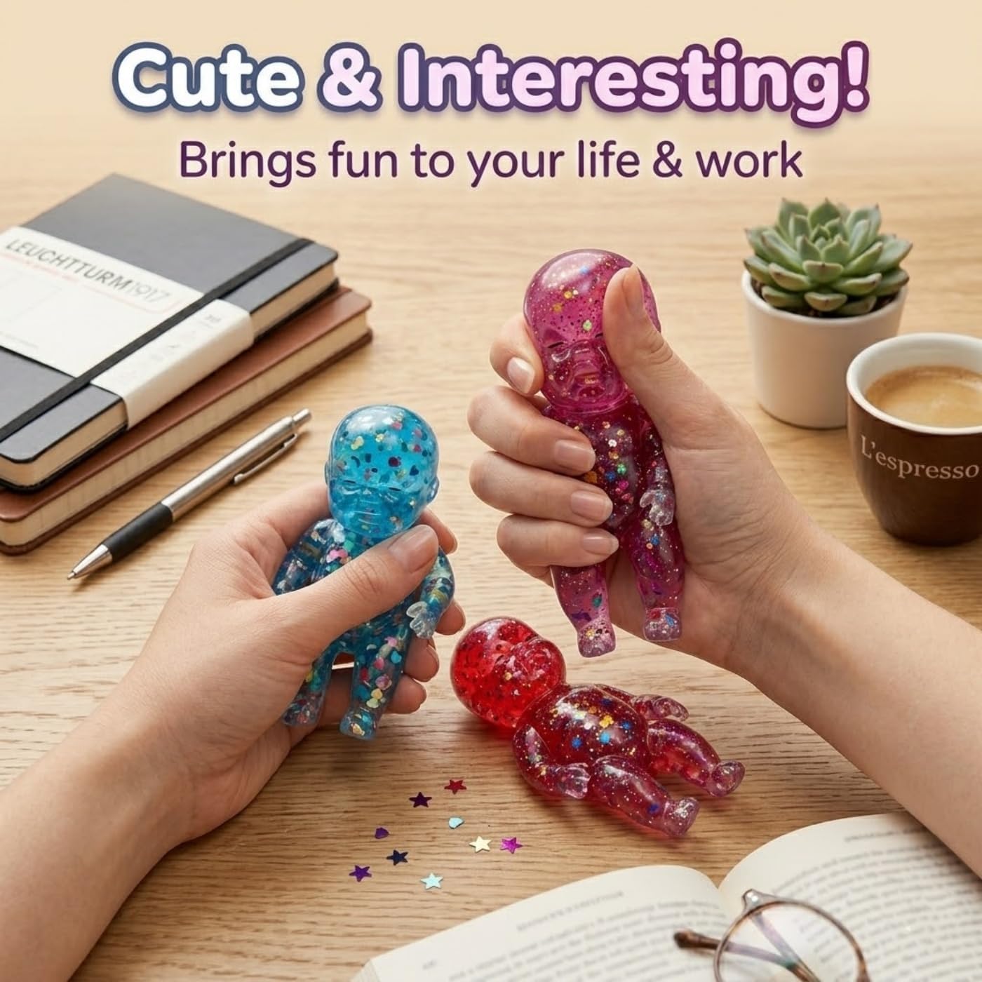 🔥 Viral Squishy Babies Glitter Squeeze Toy ✨
