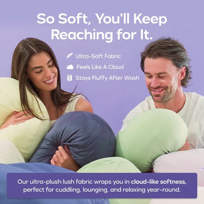 🪨Mellow CloudCool & Lush Pebble Pillow | Washable Removable Cover Cushion