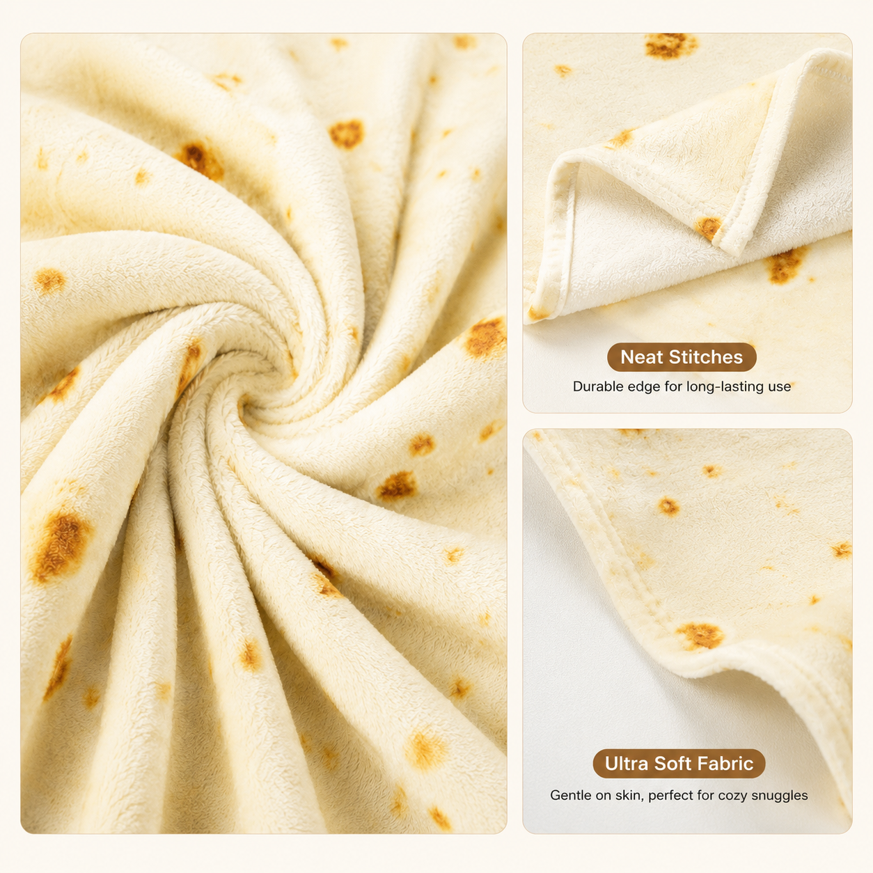 🔥 Limited-Time 49% OFF😍🍕 Realistic Food Blanket | Pizza, Donut & Tortilla Cozy Throw 🍩🌯