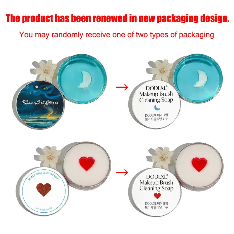 Makeup Brush Cleansing Soap with Silicone Cleaning Pad