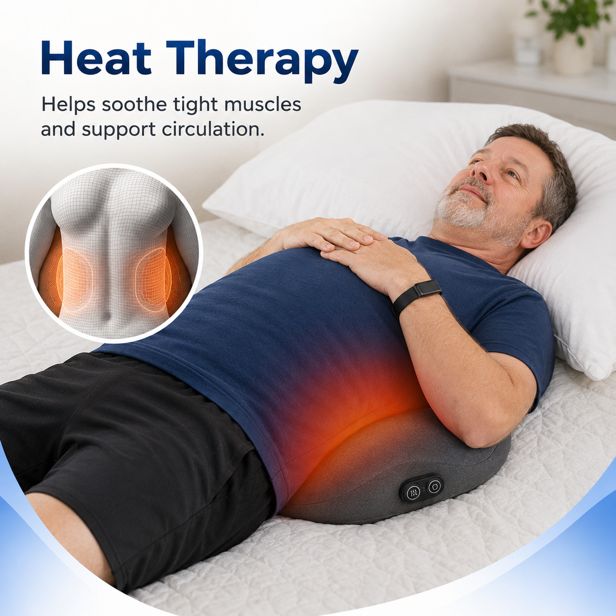 3-in-1 Multi-functional Lumbar and Cervical Support Pillow