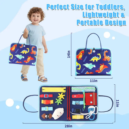 Montessori Toddler Dinosaur Sensory Busy Board