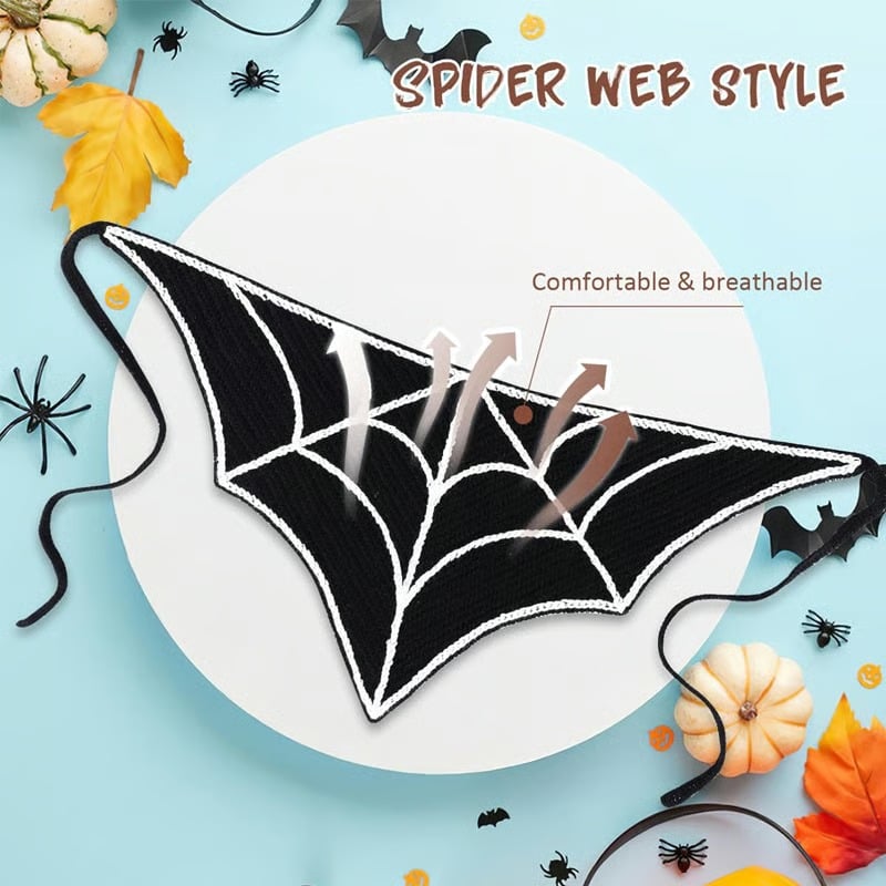🕷️ Halloween Spider Web Knit Headscarf 🕷️