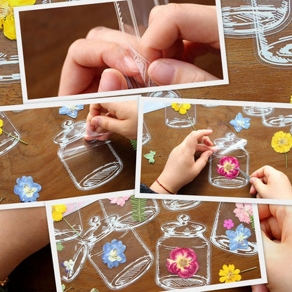 💐🌷20pcs Transparent Dried Flower Bookmarks-DIY Gifts Bookmarks