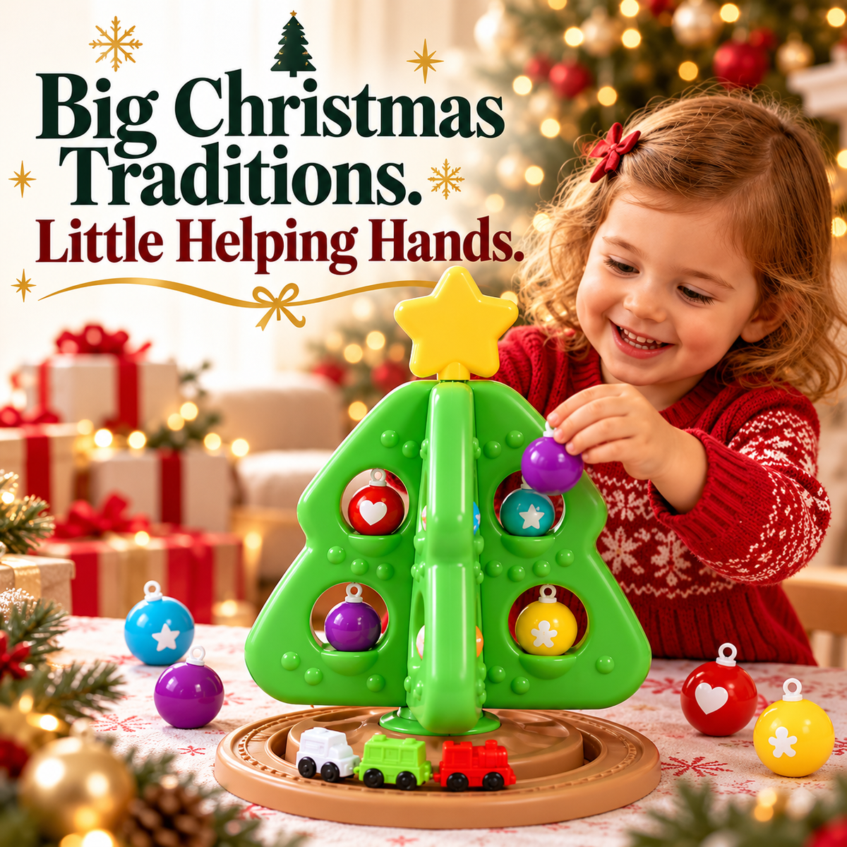 🎄🎁 My First Christmas Tree | Toddler Decorating Toy Set with Ornaments & Mini Train 🚂