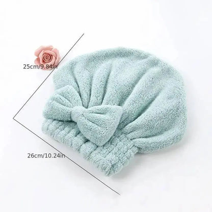 🎀🧼Women's Bow Decor Shower Caps & Hair Drying Cap