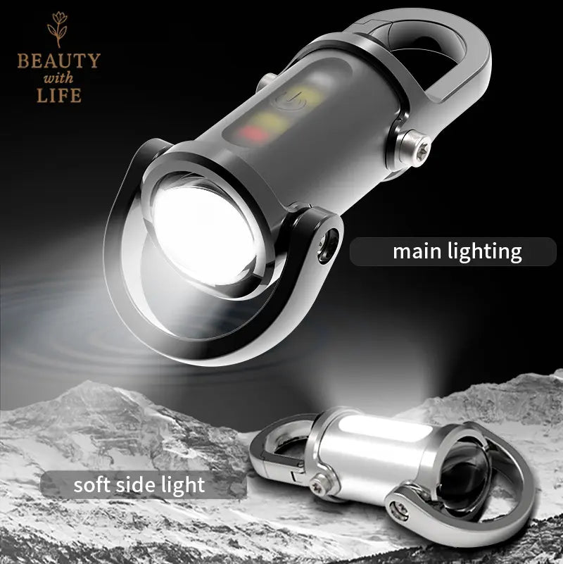 Rechargeable Mini Keychain Flashlight - 800 Lumens EDC Light