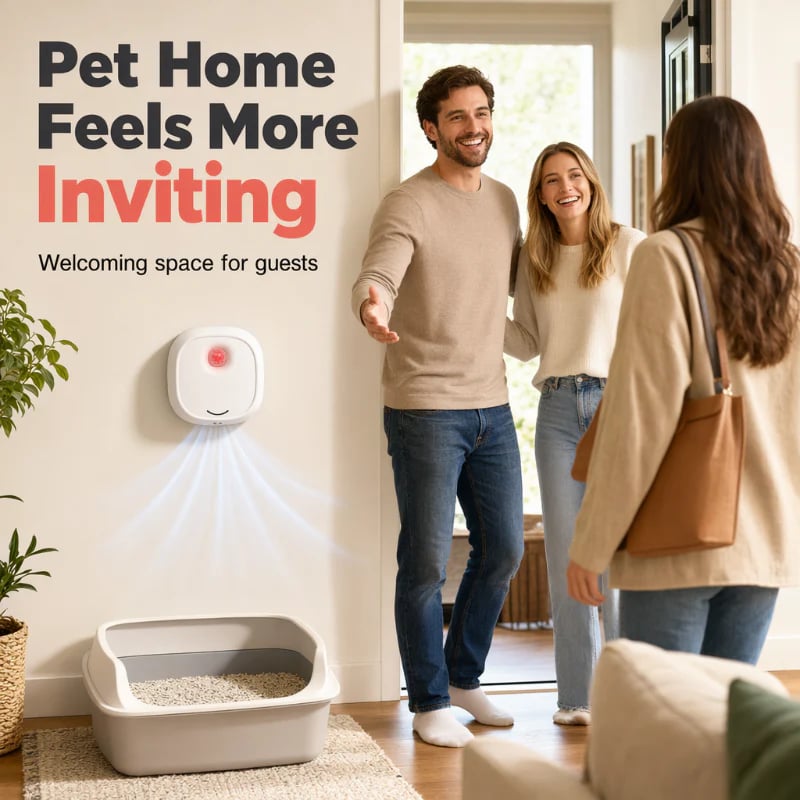 🎉🔥 49% OFF! 🌬️Say goodbye to unpleasant odors with it! Smart Quiet Pet Odor Eliminator