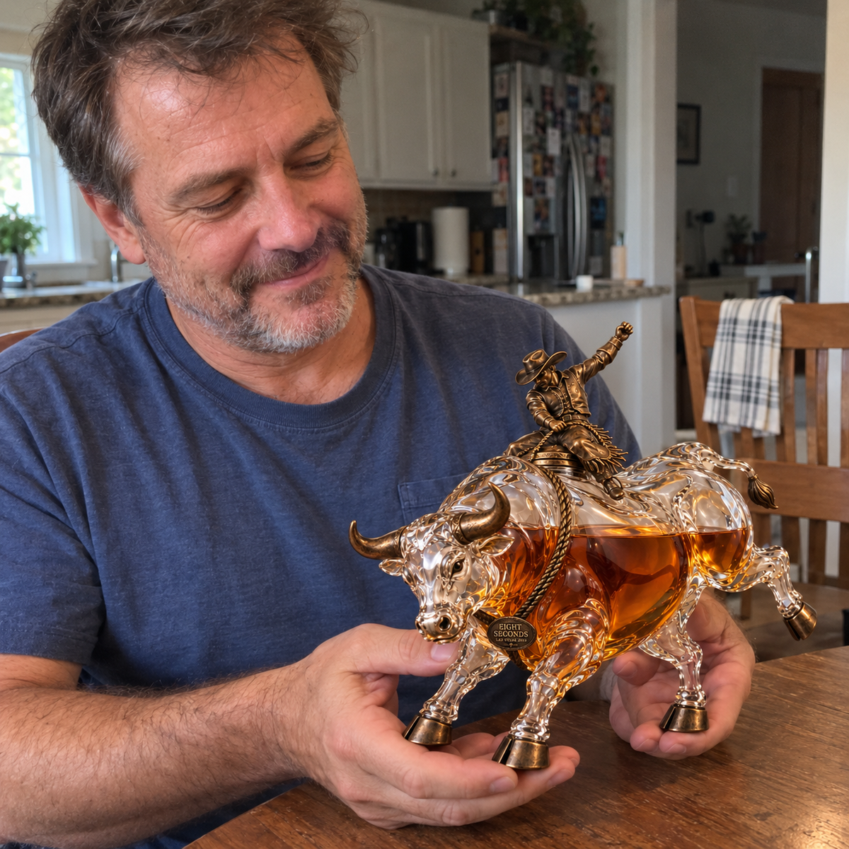 🤠 Eight Seconds Bull Rider Whiskey Decanter – Las Vegas 2026 Rodeo Collector's Edition 🐂