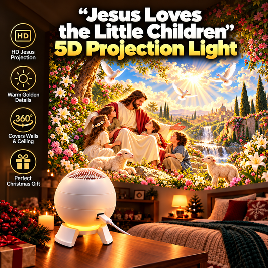 ✝️ Jesus Loves the Little Children 5D Projection Light – Fill Your Home With Christ’s Love & Heavenly Peace