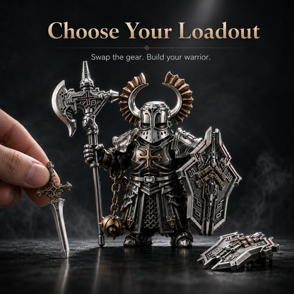 ⚔️ Magnetic Detachable Armored Knight Action Figure with Modular Wings & Weapons 🛡️