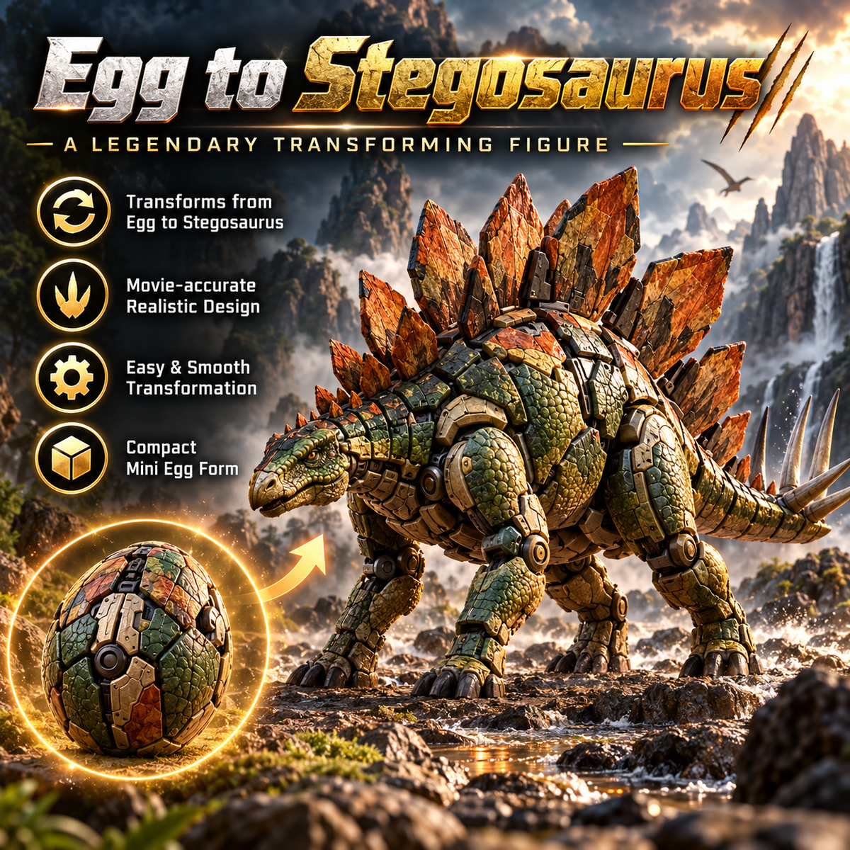 🦖 Egg to Dinosaur™ – Transforming Dino Egg toy🥚