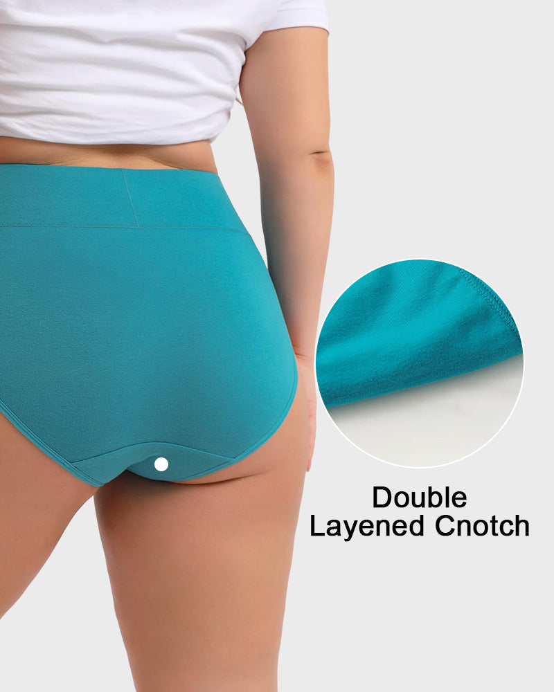 Full-Figured High-Waisted Comfort Underwear 4-Pack