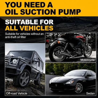 Manual Siphon Pump Kit | Fast Fuel, Water & Oil Transfer Pump with 1M Hose & Hose Clamps for Cars, Boats & Emergency Use