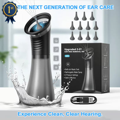 ⏰49% OFF – FREE SHIPPING !👂💦Upgraded 2-in-1 Ear Wax Removal Kit