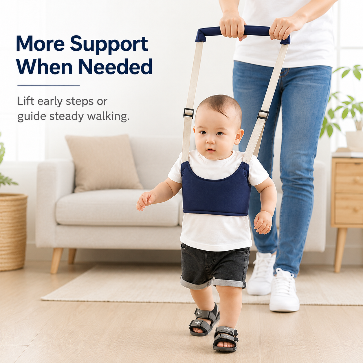 👶 Ergonomic Baby Walking Support Harness – Breathable Toddler First Steps Helper ✨
