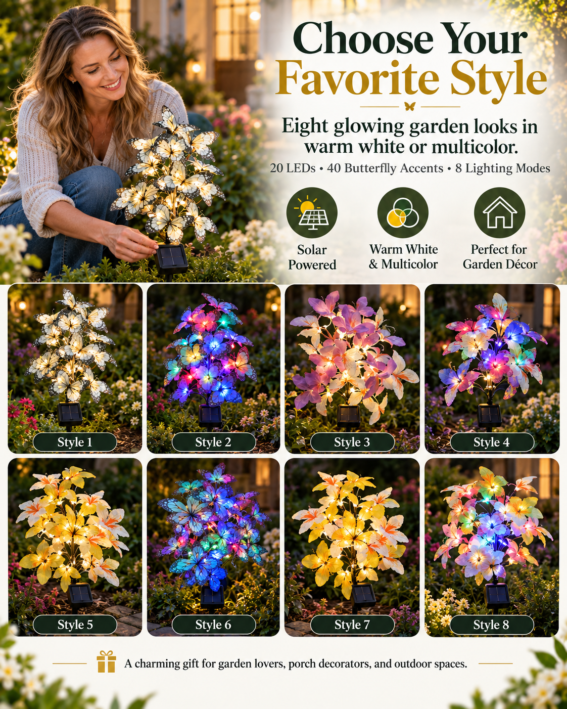 🦋✨ 50% OFF – Solar Butterfly Garden Lights | Beautiful by Day, Magical After Dark