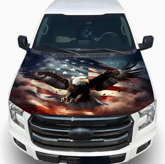 🚗Patriotic American Flag Car Hood Cover