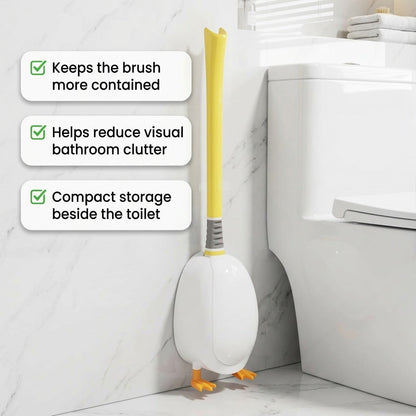 Cute Duck Silicone Toilet Brush – Flexible Deep-Clean Design