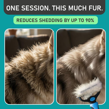 2-in-1 Deshedding & Dematting Pet Brush