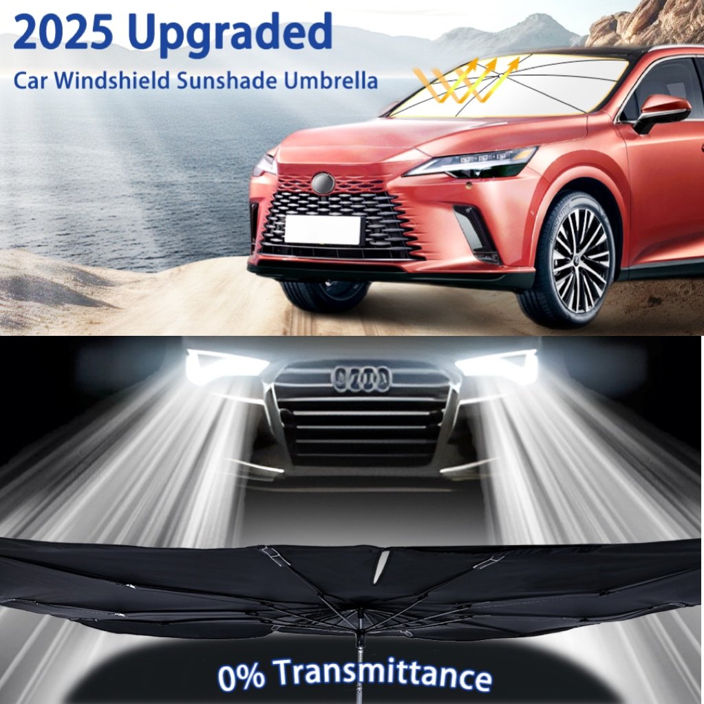 🔥Limited-time offer - 2026 Upgraded Car Windshield Sun Shade Umbrella