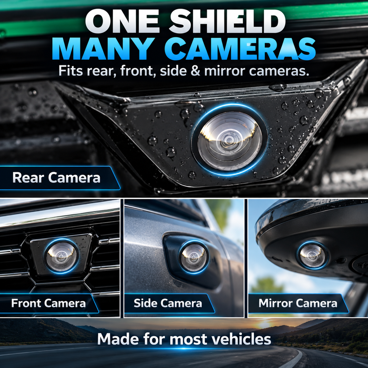 Anti-Rain & Scratch Car Camera Film (4-Pack) 💧🚘
