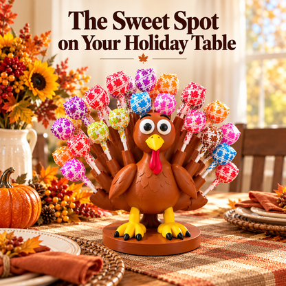 Turkey Lollipop Holder — A Rainbow Tail of Thanksgiving Fun