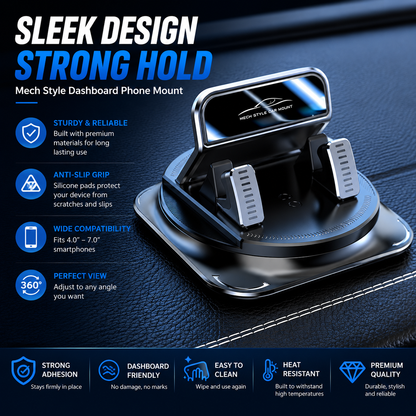 360° Car Phone Holder | Dashboard Suction Cup Mount for iPhone & Android