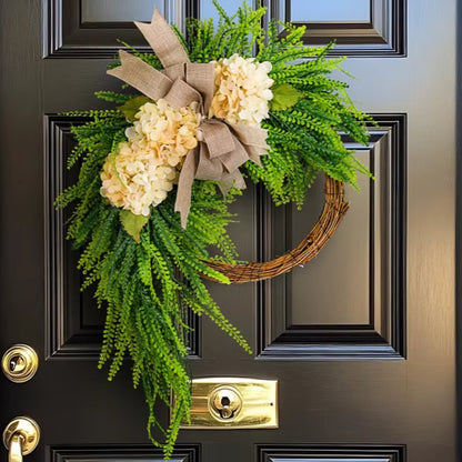 Handcrafted Rustic Hydrangea Wreath – Cozy & Inviting Decor