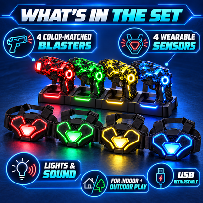 [Free Shipping] 🎮 Rechargeable Laser Tag Set for Kids & Families