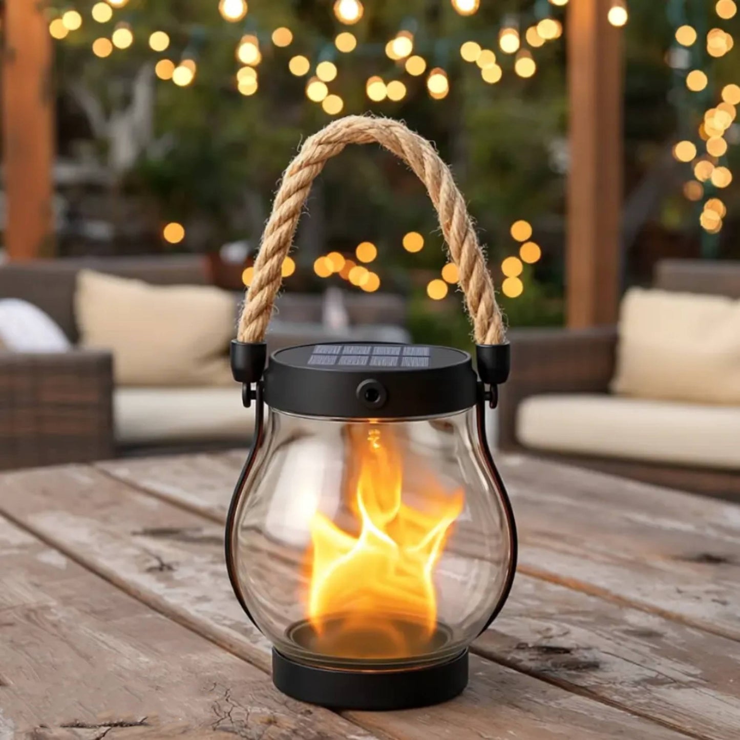 🔥Vintage Style Solar Flame Lantern