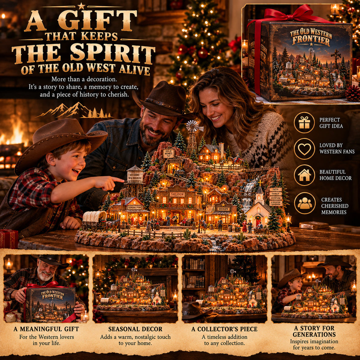 The Old Western Frontier – Lighted Miniature Western Village