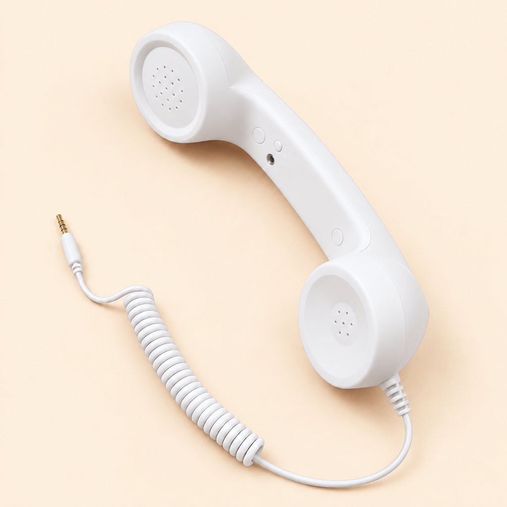 ☎️ Retro Wired Phone Handset for Smartphones