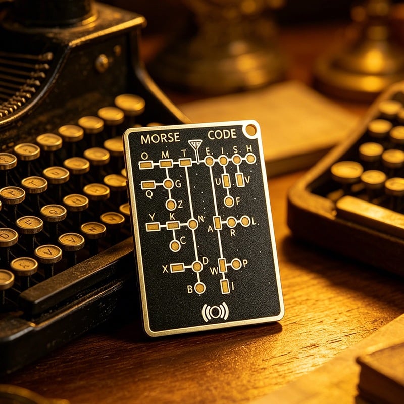 📟 Morse Code Trainer Card Pro (LED Edition)