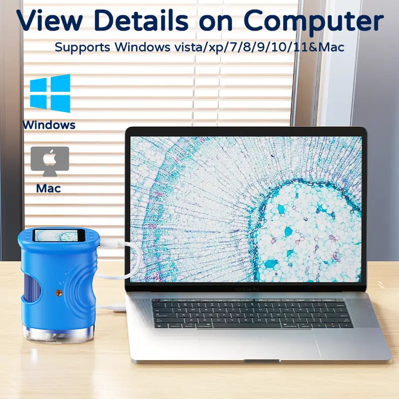 【2026 Upgrade】1000X Handheld Microscope