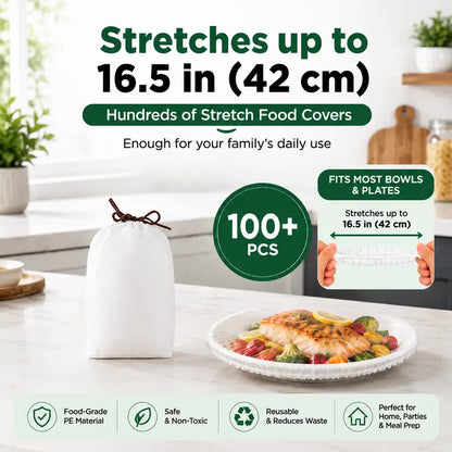 100PCS Disposable Elastic Food Covers
