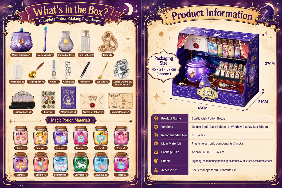 🔮✨ Starlit Wish Potion Lab – DIY Zodiac Magic Potion Making Kit