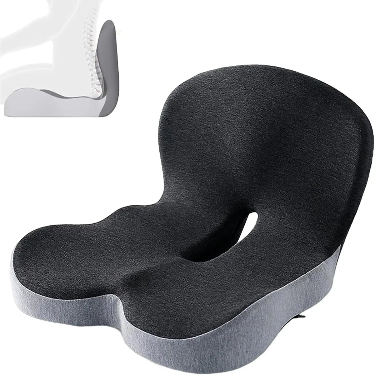🪑 Limited-Time Sale Non-Slip Memory Foam Seat Cushion – Deep Comfort with Removable Washable Cover