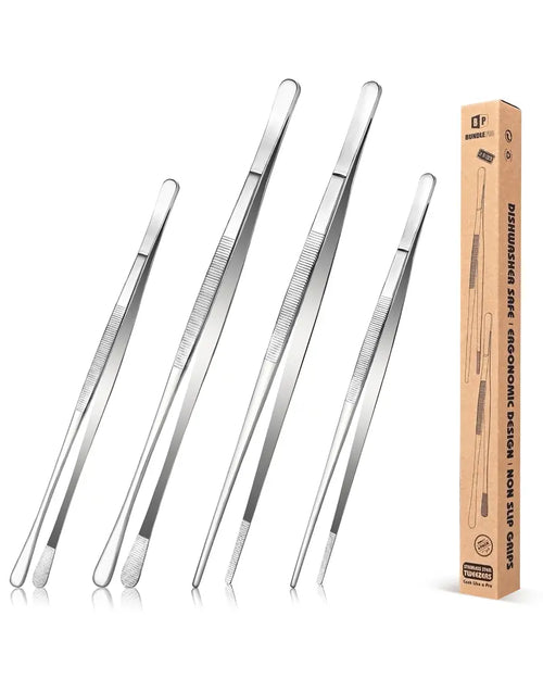 Fine Teeth Long Tweezer Tongs Set