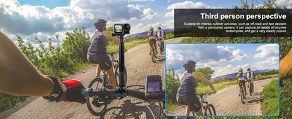 🏍📷 Motorcycle Handlebar Extendable Selfie Stick for Action Cameras