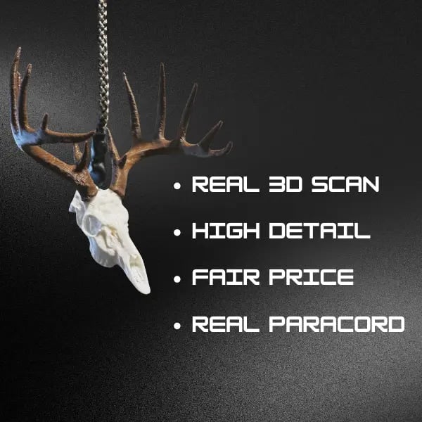 🦌Whitetail Deer Skull Mirror Hanger