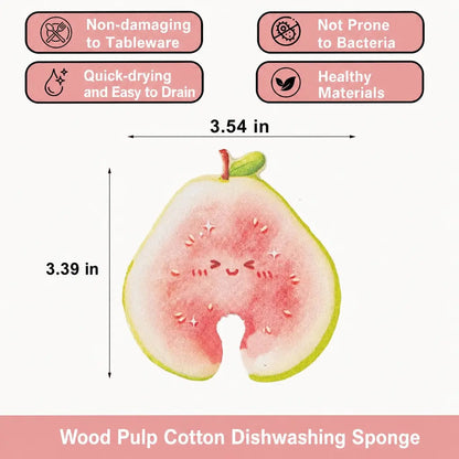 🍎 50% OFF  Fruit-Shaped Expandable Sponges – Cute Cellulose Kitchen Cleaning Set