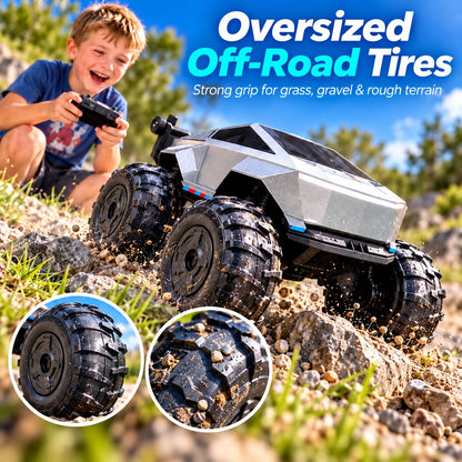 Cyberpunk Mecha Amphibious RC Stunt Car for Kids Outdoor Play, Pool & Beach Entertainment, Holiday Gift